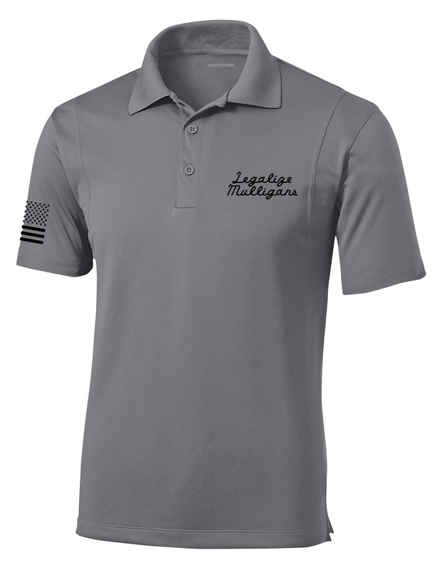 Trenz Shirt Company Legalize Mulligans Funny Embroidered Golf Polo